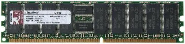 Alt view image 2 of 3 - Kingston 1GB ECC Registered DDR 400 (PC 3200) Server Memory Model KVR400D8R3A/1G