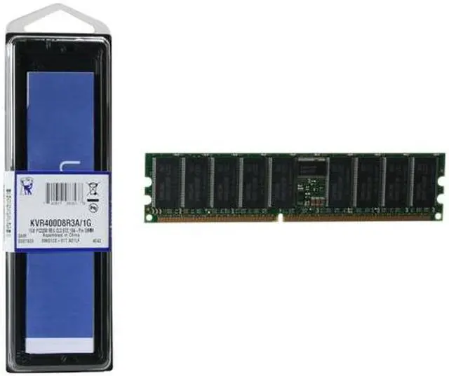 Alt view image 3 of 3 - Kingston 1GB ECC Registered DDR 400 (PC 3200) Server Memory Model KVR400D8R3A/1G