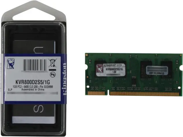 Alt view image 3 of 3 - Kingston 1GB 200-Pin DDR2 SO-DIMM DDR2 800 (PC2 6400) Laptop Memory Model KVR800D2S5/1G