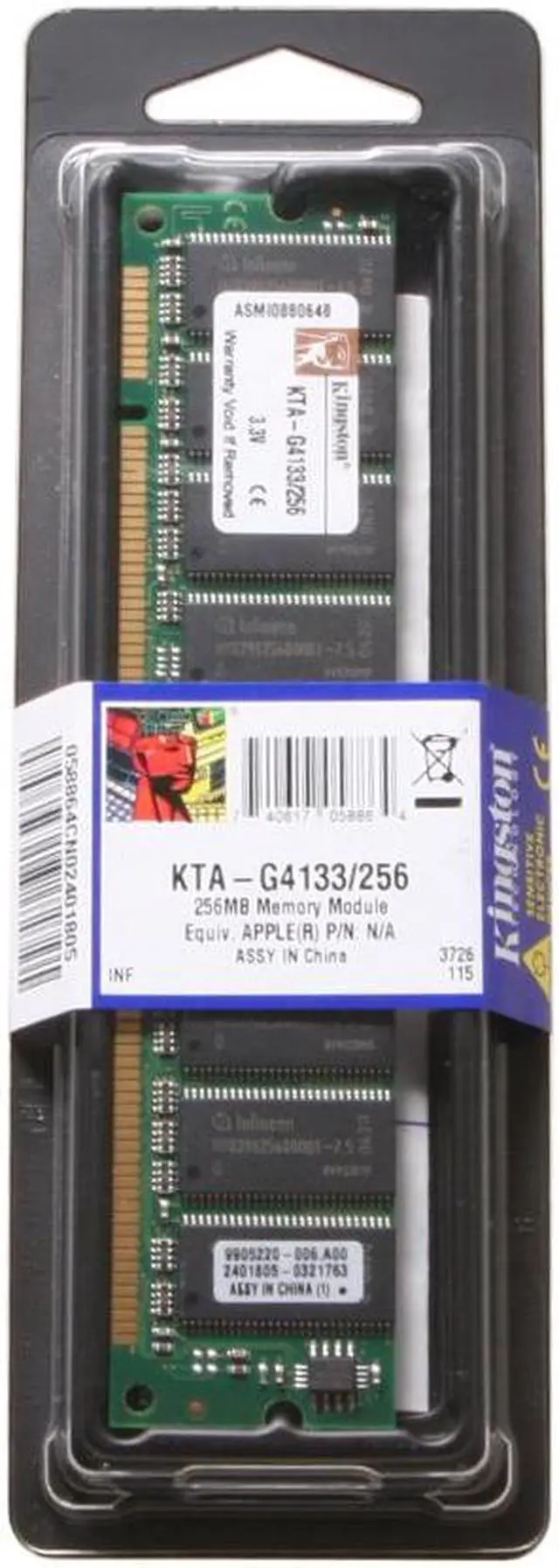 Alt view image 2 of 2 - Kingston 256MB PC133 Memory for Apple Desktop Model KTA-G4133/256