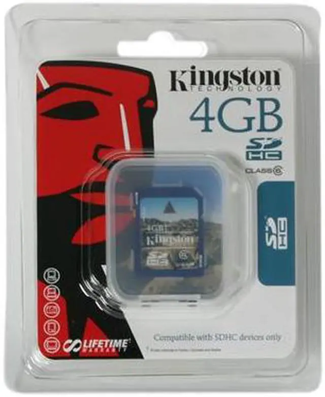Alt view image 2 of 2 - Kingston 4GB Secure Digital High-Capacity (SDHC) Flash Card Model SD6/4GB