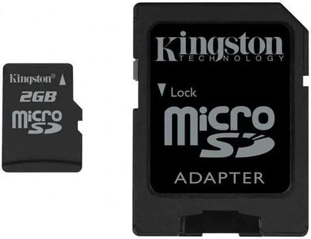 Alt view image 2 of 3 - Kingston 2GB MicroSD Flash Card  w/ SD Adapter Model SDC/2GB