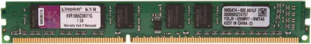 Main image of Kingston 1GB Unbuffered DDR3 1066 (PC3 8500) Desktop Memory Model KVR1066D3N7/1G