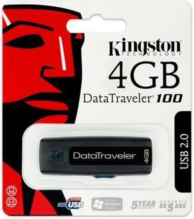 Alt view image 3 of 3 - Kingston DataTraveler 100 4GB Flash Drive (USB2.0 Portable) DT100/4GB