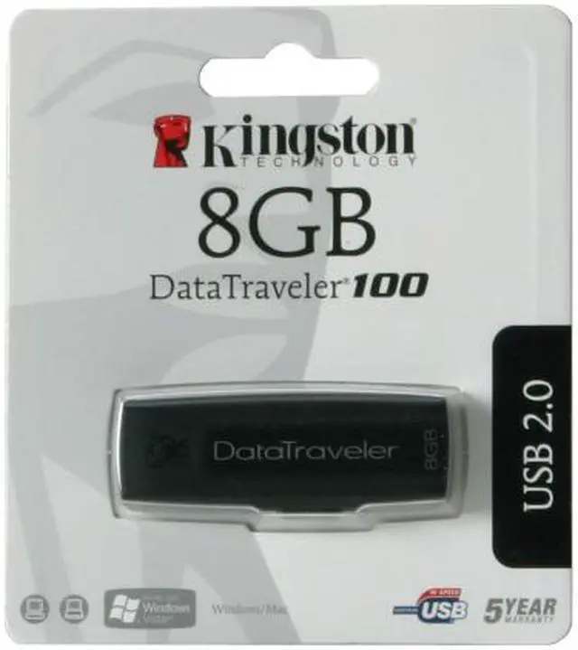 Alt view image 2 of 2 - Kingston DataTraveler 100 8GB Flash Drive (USB2.0 Portable) DT100/8GB
