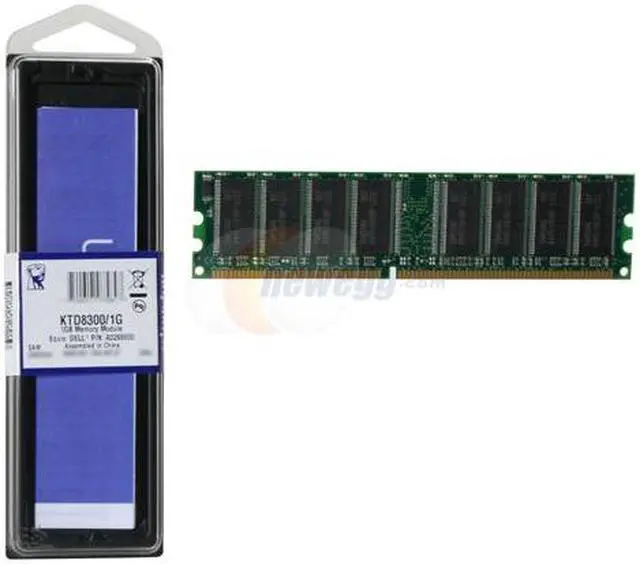 Alt view image 3 of 3 - Kingston 1GB 184-Pin DDR SDRAM Unbuffered DDR 400 (PC 3200) System Specific Memory Model KTD8300/1G