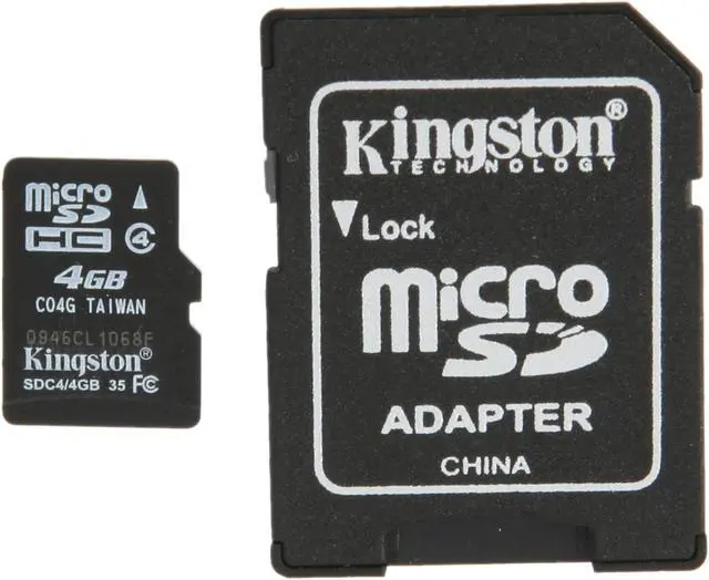 Main image of Kingston 4GB microSDHC Flash Card Model SDC4/4GB