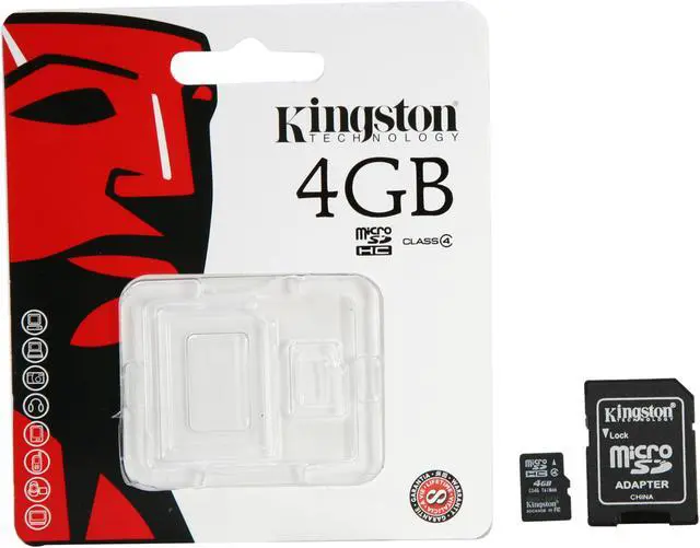 Alt view image 6 of 6 - Kingston 4GB microSDHC Flash Card Model SDC4/4GB