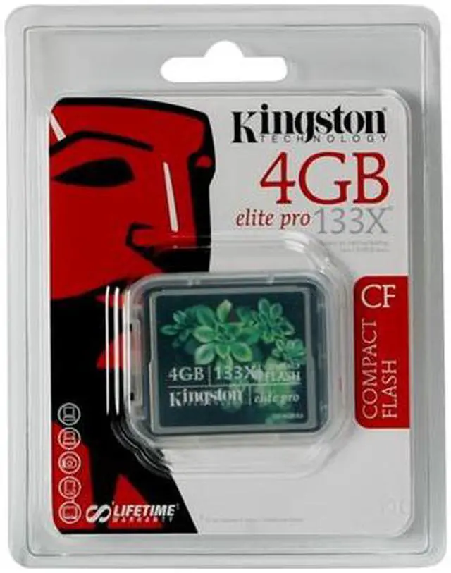 Alt view image 2 of 2 - Kingston Elite Pro 4GB Compact Flash (CF) Flash Card Model CF/4GB-S2