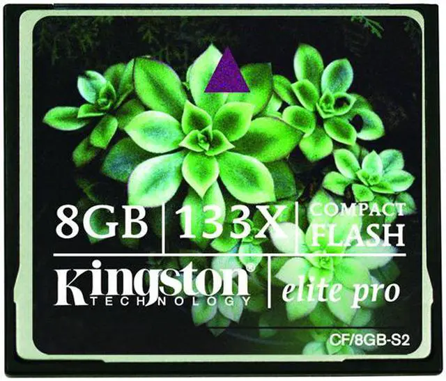 Alt view image 2 of 3 - Kingston Elite Pro 8GB Compact Flash (CF) Flash Card Model CF/8GB-S2