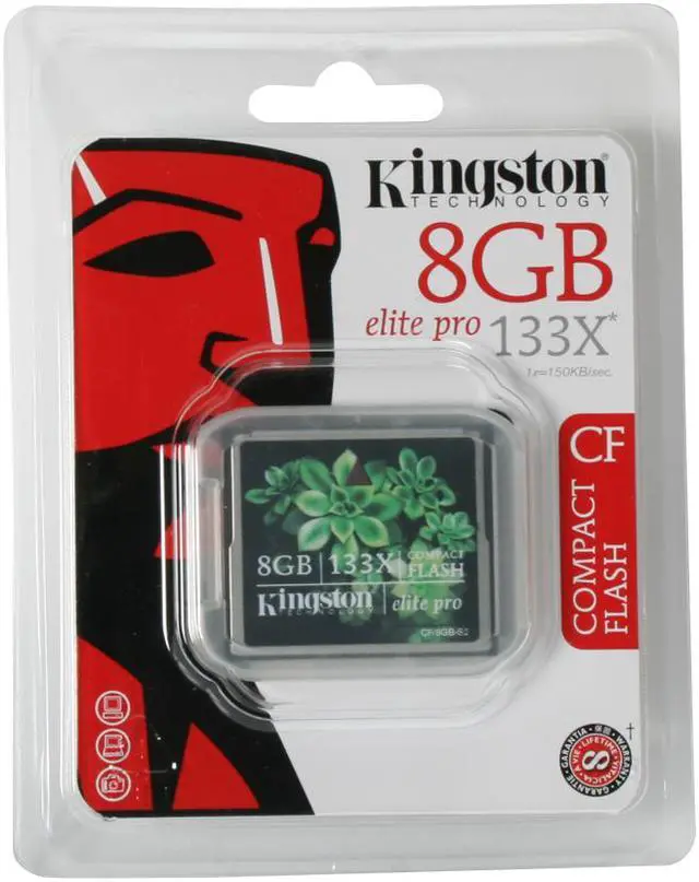 Alt view image 3 of 3 - Kingston Elite Pro 8GB Compact Flash (CF) Flash Card Model CF/8GB-S2