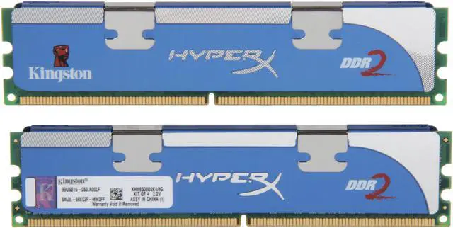 Alt view image 2 of 3 - HyperX 4GB (4 x 1GB) DDR2 1066 (PC2 8500) Quad Kit Desktop Memory Model KHX8500D2K4/4G