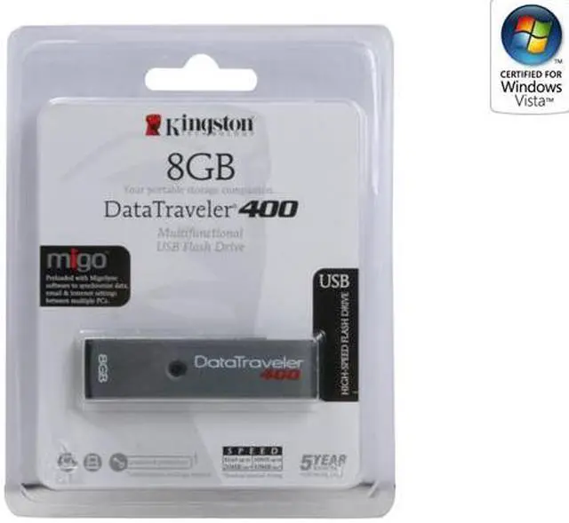 Alt view image 4 of 4 - Kingston 8GB Flash Drive (USB2.0 Portable) w/Sync DT400/8GB