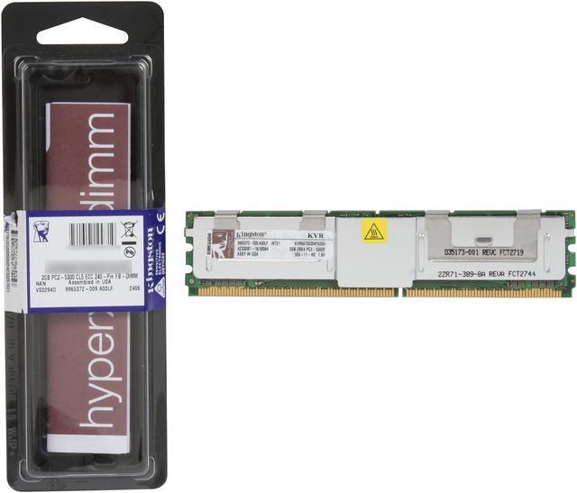 Alt view image 3 of 3 - Kingston ValueRAM 2GB ECC Fully Buffered DDR2 667 (PC2 5300) Intel Certified Server Memory Model KVR667D2D4F5/2GI