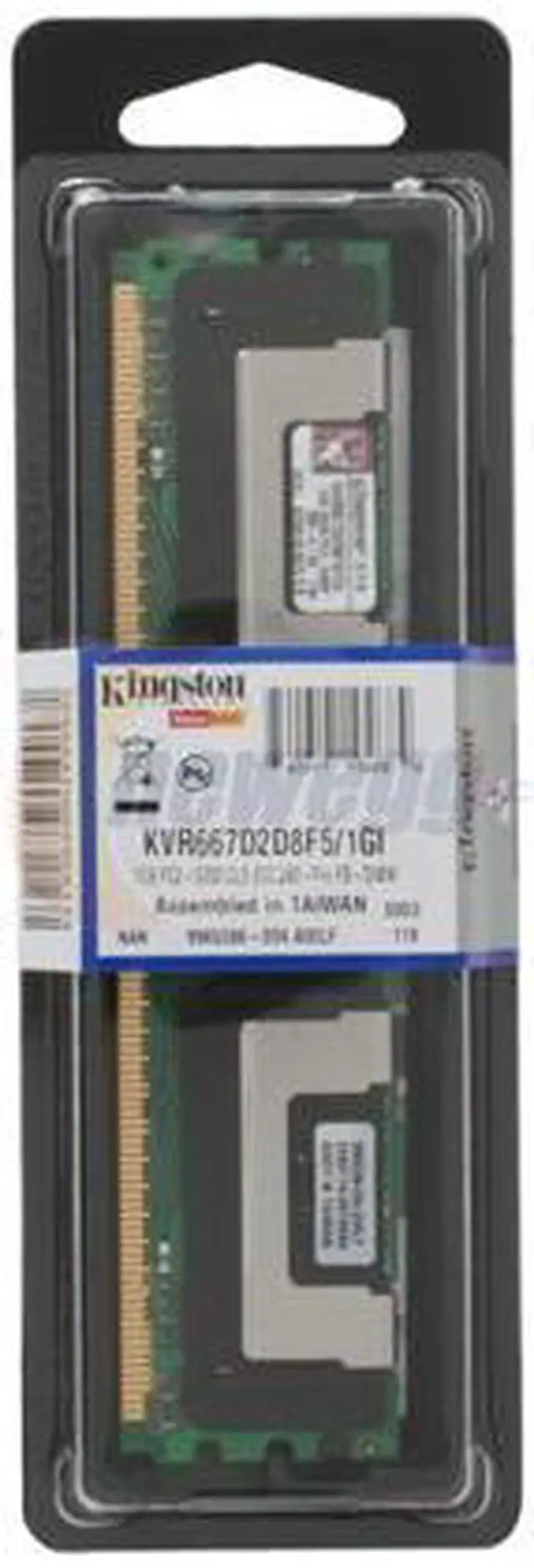 Main image of Kingston 1GB ECC Fully Buffered DDR2 667 (PC2 5300) Intel Certified Server Memory Model KVR667D2D8F5/1GI