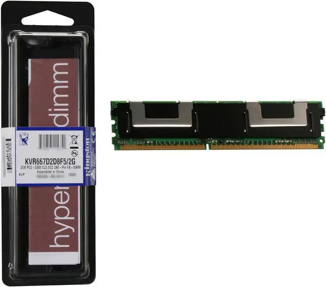 Alt view image 3 of 3 - Kingston ValueRAM 2GB ECC Fully Buffered DDR2 667 (PC2 5300) Server Memory Model KVR667D2D8F5/2G