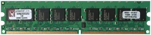 Alt view image 2 of 3 - Kingston ValueRAM 2GB ECC Unbuffered DDR2 667 (PC2 5300) Intel Certified Server Memory Model KVR667D2E5/2GI