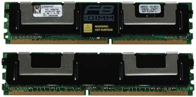 Alt view image 3 of 4 - Kingston 8GB (2 x 4GB) ECC Fully Buffered DDR2 667 (PC2 5300) Dual Channel Kit Server Memory Model KTD-WS667/8G