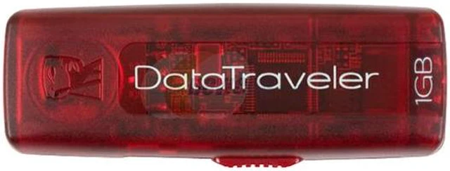 Main image of Kingston DataTraveler 100 (Red) 1GB Flash Drive (USB2.0 Portable) DT100R/1GB
