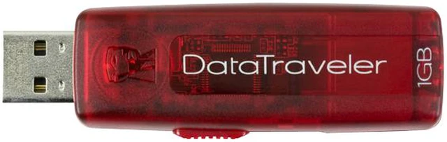 Alt view image 2 of 4 - Kingston DataTraveler 100 (Red) 1GB Flash Drive (USB2.0 Portable) DT100R/1GB