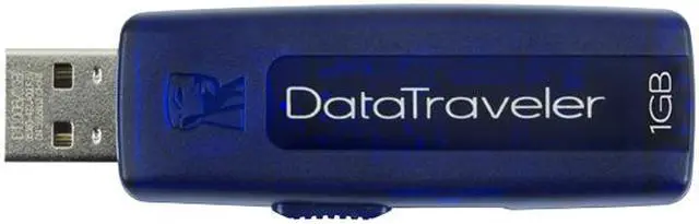 Alt view image 2 of 3 - Kingston DataTraveler 100 (Blue) 1GB Flash Drive (USB2.0 Portable) DT100B/1GB