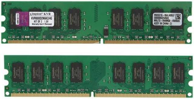 Kingston ValueRAM 4GB (2 x 2GB) DDR2 800 (PC2 6400) Dual Channel