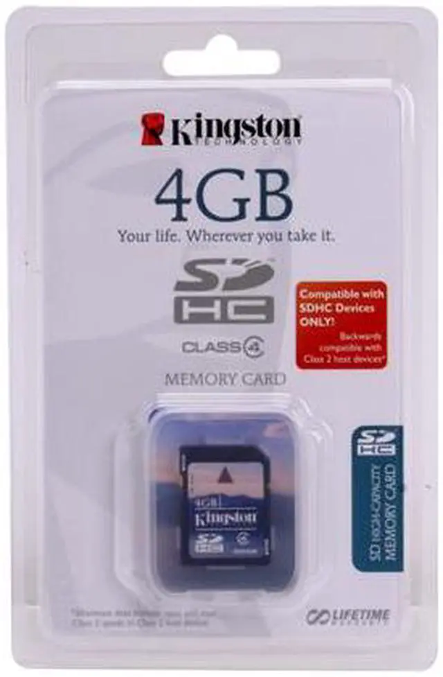 Alt view image 2 of 2 - Kingston 4GB Secure Digital High-Capacity (SDHC) Flash Card Model SD4/4GBKR