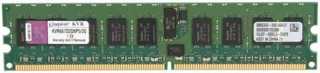 Main image of Kingston ValueRAM 2GB ECC Registered DDR2 667 (PC2 5300) Server Memory Model KVR667D2D8P5/2G