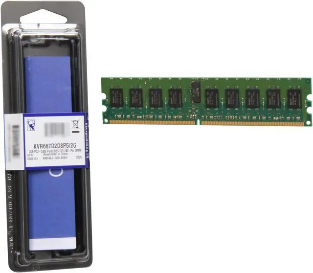Alt view image 3 of 3 - Kingston ValueRAM 2GB ECC Registered DDR2 667 (PC2 5300) Server Memory Model KVR667D2D8P5/2G