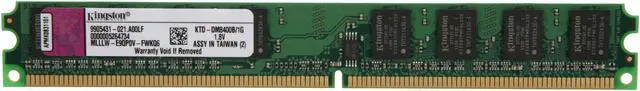 Main image of Kingston 1GB 240-Pin DDR2 SDRAM DDR2 667 (PC2 5300) System Specific Memory Model KTD-DM8400B/1G