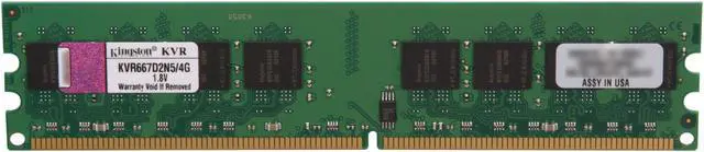 Main image of Kingston 4GB DDR2 667 (PC2 5300) Desktop Memory Model KVR667D2N5/4G