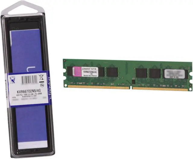 Alt view image 3 of 3 - Kingston 4GB DDR2 667 (PC2 5300) Desktop Memory Model KVR667D2N5/4G