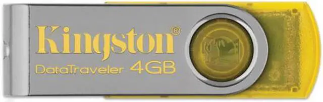 Alt view image 2 of 4 - Kingston DataTraveler 101 4GB USB 2.0 Flash Drive (Yellow) DT101Y/4GB