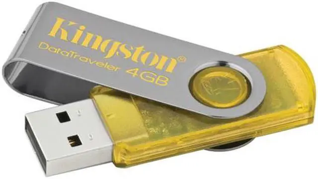 Alt view image 3 of 4 - Kingston DataTraveler 101 4GB USB 2.0 Flash Drive (Yellow) DT101Y/4GB