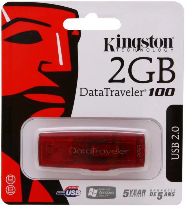 Alt view image 5 of 5 - Kingston DataTraveler 100 2GB Flash Drive (USB2.0 Portable) DT100R/2GB