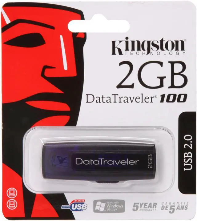 Alt view image 5 of 5 - Kingston DataTraveler 100 2GB Flash Drive (USB2.0 Portable) DT100B/2GB