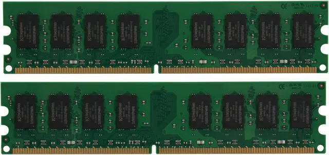 Alt view image 2 of 3 - Kingston 4GB (2 x 2GB) DDR2 800 (PC2 6400) Dual Channel Kit Desktop Memory Model KVR800D2K2/4GR