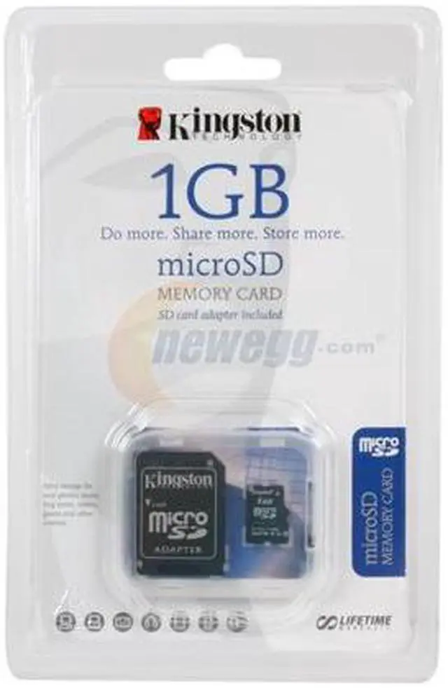 Main image of Kingston 1GB MicroSD Flash Card (25pcs) Model SDC/1GB-25PKR
