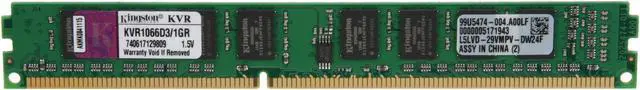 Main image of Kingston 1GB DDR3 1066 (PC3 8500) Desktop Memory Model KVR1066D3/1GR