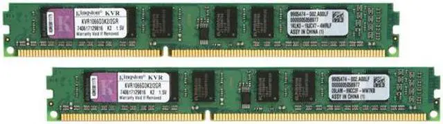 Main image of Kingston ValueRAM 2GB (2 x 1GB) DDR3 1066 (PC3 8500) Dual Channel Kit Desktop Memory Model KVR1066D3K2/2GR