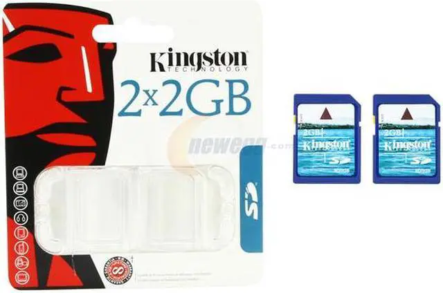 Alt view image 4 of 4 - Kingston 4GB (2GB x 2) Secure Digital (SD) Flash Card Twin Pack Model SD/2GB-2P