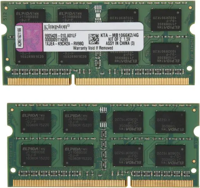 Alt view image 2 of 3 - Kingston 4GB (2 x 2GB) DDR3 1066 (PC3 8500) Dual Channel Kit Memory For Apple Model KTA-MB1066K2/4G