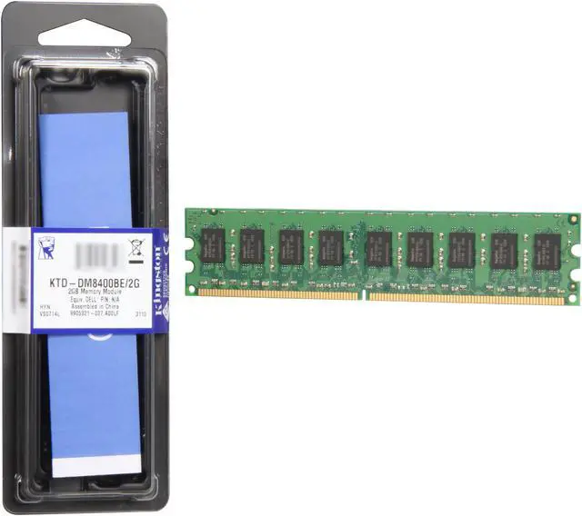 Alt view image 3 of 3 - Kingston 2GB 240-Pin DDR2 SDRAM ECC DDR2 667 (PC2 5300) System Specific Memory Model KTD-DM8400BE/2G