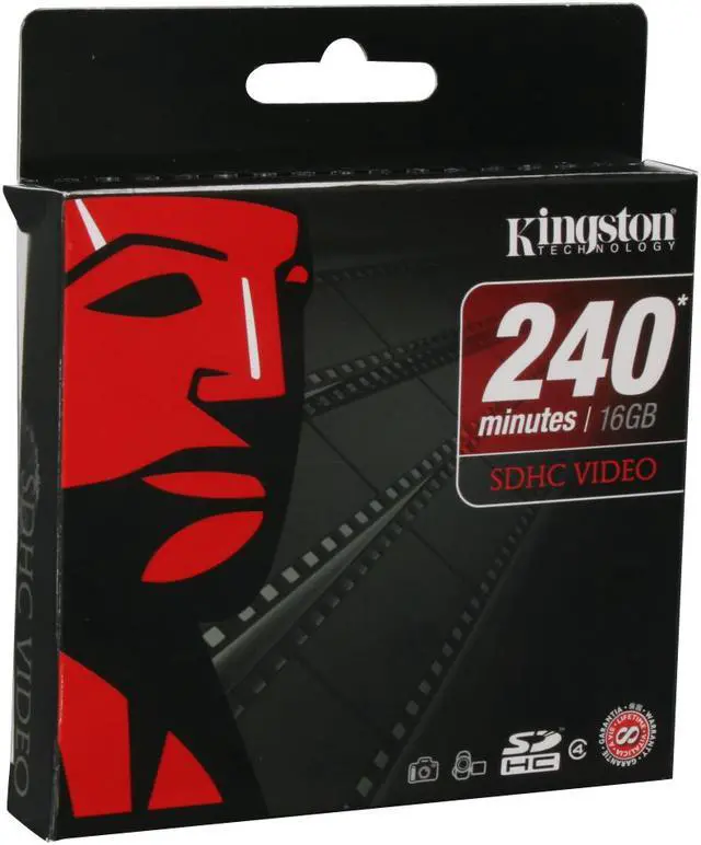 Alt view image 5 of 5 - Kingston 16GB Secure Digital High-Capacity (SDHC) (240 min) Solid-State SDHC Video Flash Card Model SDV/16GB