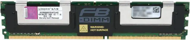 Main image of Kingston 4GB ECC Fully Buffered DDR2 800 (PC2 6400) Server Memory Model KVR800D2D4F5/4G