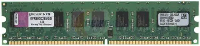 Main image of Kingston ValueRAM 2GB ECC DDR2 800 (PC2 6400) Intel Certified Server Memory Model KVR800D2E5/2GI