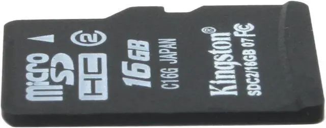 Alt view image 2 of 7 - Kingston 16GB microSDHC Flash Card w/ Adapter Model SDC2/16GB