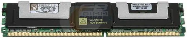 Alt view image 2 of 3 - Kingston 4GB ECC Fully Buffered DDR2 800 (PC2 6400) Server Memory Model KVR800D2Q8F5/4G