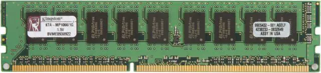 Alt view image 2 of 3 - Kingston 1GB DDR3 1066 (PC3 8500) ECC Memory For Apple Model KTA-MP1066/1G