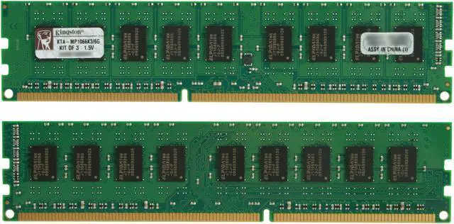 Alt view image 2 of 3 - Kingston 6GB (3 x 2GB) DDR3 1066 (PC3 8500) ECC Memory For Apple Model KTA-MP1066K3/6G